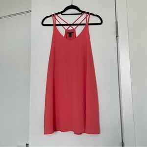 Forever 21 Coral Sleeveless Dress